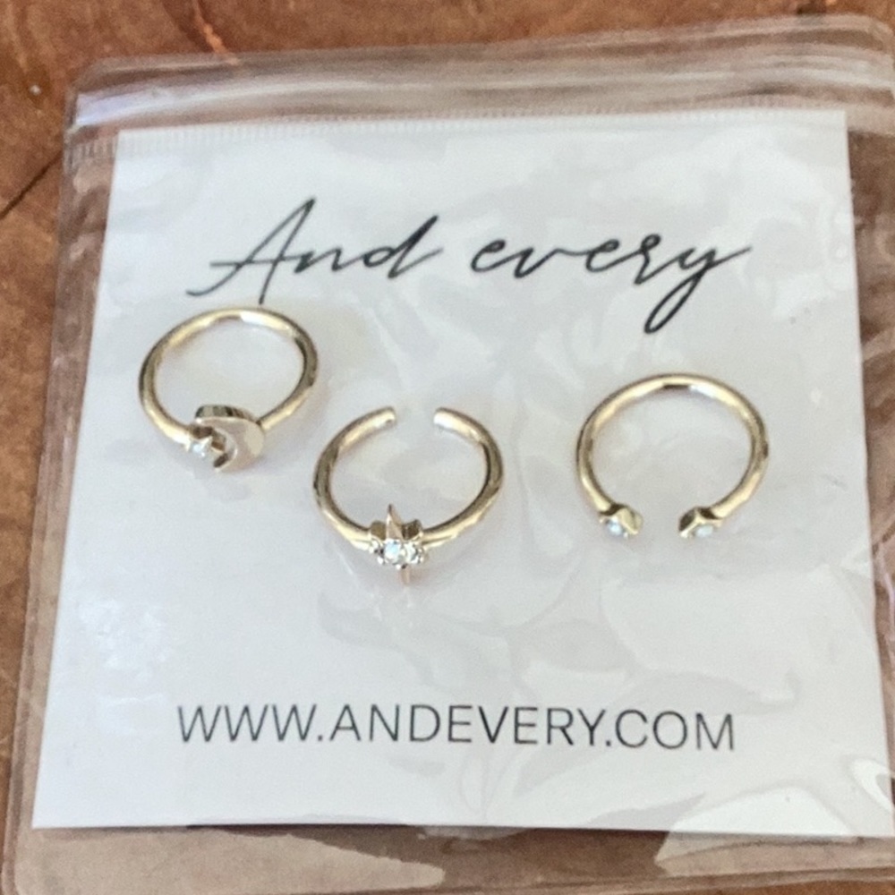 Adjustable Stackable Rings Set of 3 - Picture 2 of 6
